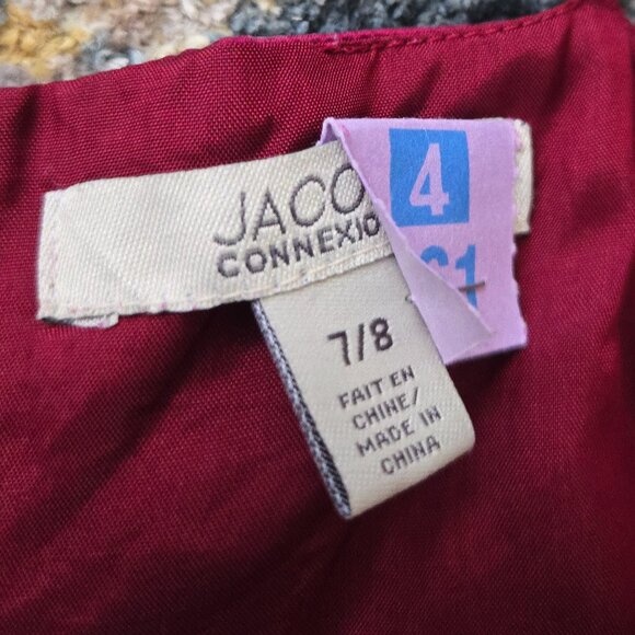 Short Formal Silk Dress in Deep Wine - Picture 7 of 10